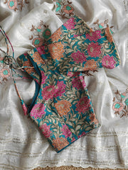Goog Looking Fancy Saree With Designer Blouse