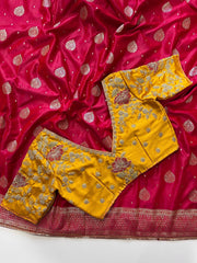 Goog Looking Fancy Saree With Designer Blouse