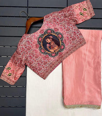 Goog Looking Fancy Saree With Designer Blouse