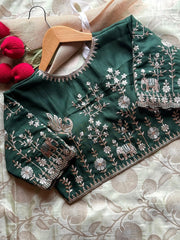 Goog Looking Fancy Saree With Designer Blouse