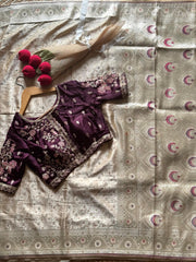 Goog Looking Fancy Saree With Designer Blouse