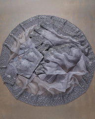 Gray Organza Silk Sequence Work Saree With Designer Blouse