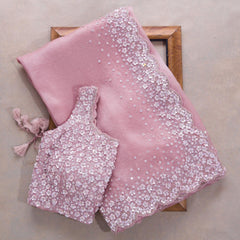 Goog Looking Fancy Saree With Designer Blouse