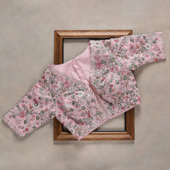 Baby Pink Colour Thread Work And Sequence Lace Border Designer Saree With Designer Fancy Readymade Blouse.