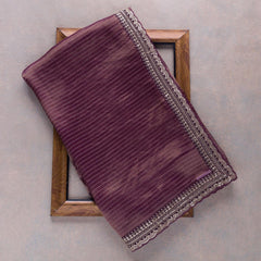 520-A-Wine Colour Rangoli Silk Embroidery Work Saree With Designer Fancy Readymade Blouse.